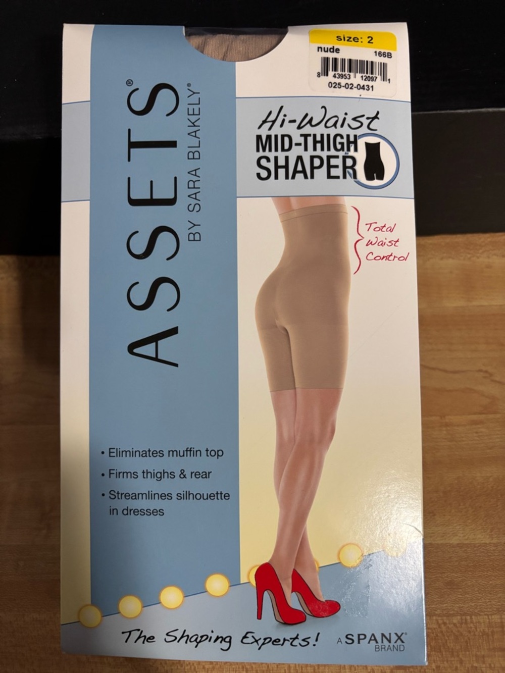 NWT ASSETS by Sara Blakely Mid-Thigh Hi-Waist Shaper in Nude